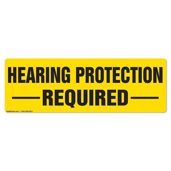 Signmission Hearing Protection Required 16in Non-Slip Floor Marker, 6PK, 16 in L, 16 in H, FD-C-16-6PK-99926 FD-C-16-6PK-99926 - main